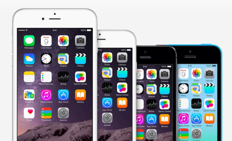Varios Iphone 6 en distintos tamaños y colores